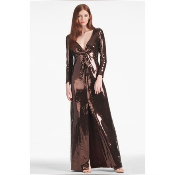 Sachin + Babi Dresses & Skirts - NWT Sz 14 Sachin + Babi Sequin Talulla Gown in Espresso